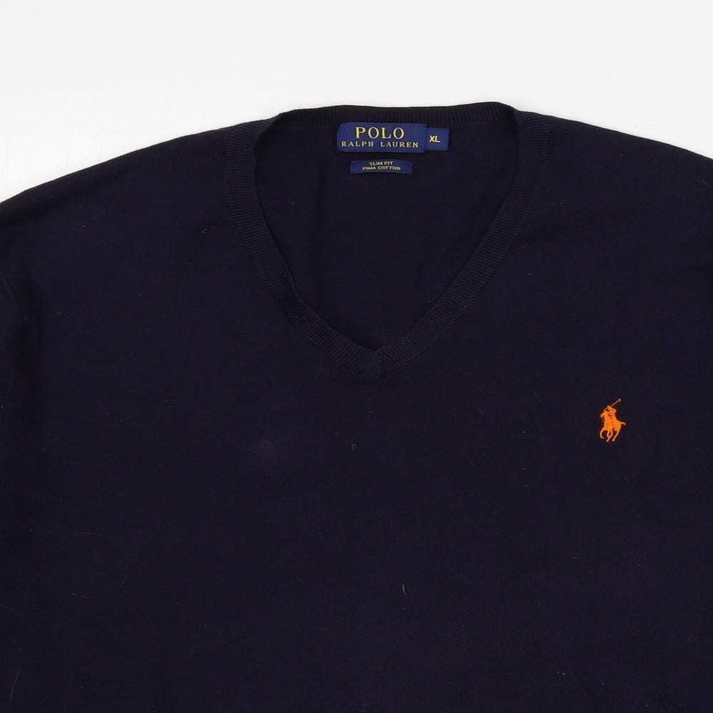 Polo Ralph Lauren Mens Blue  Knit Pullover Jumper Size XL
