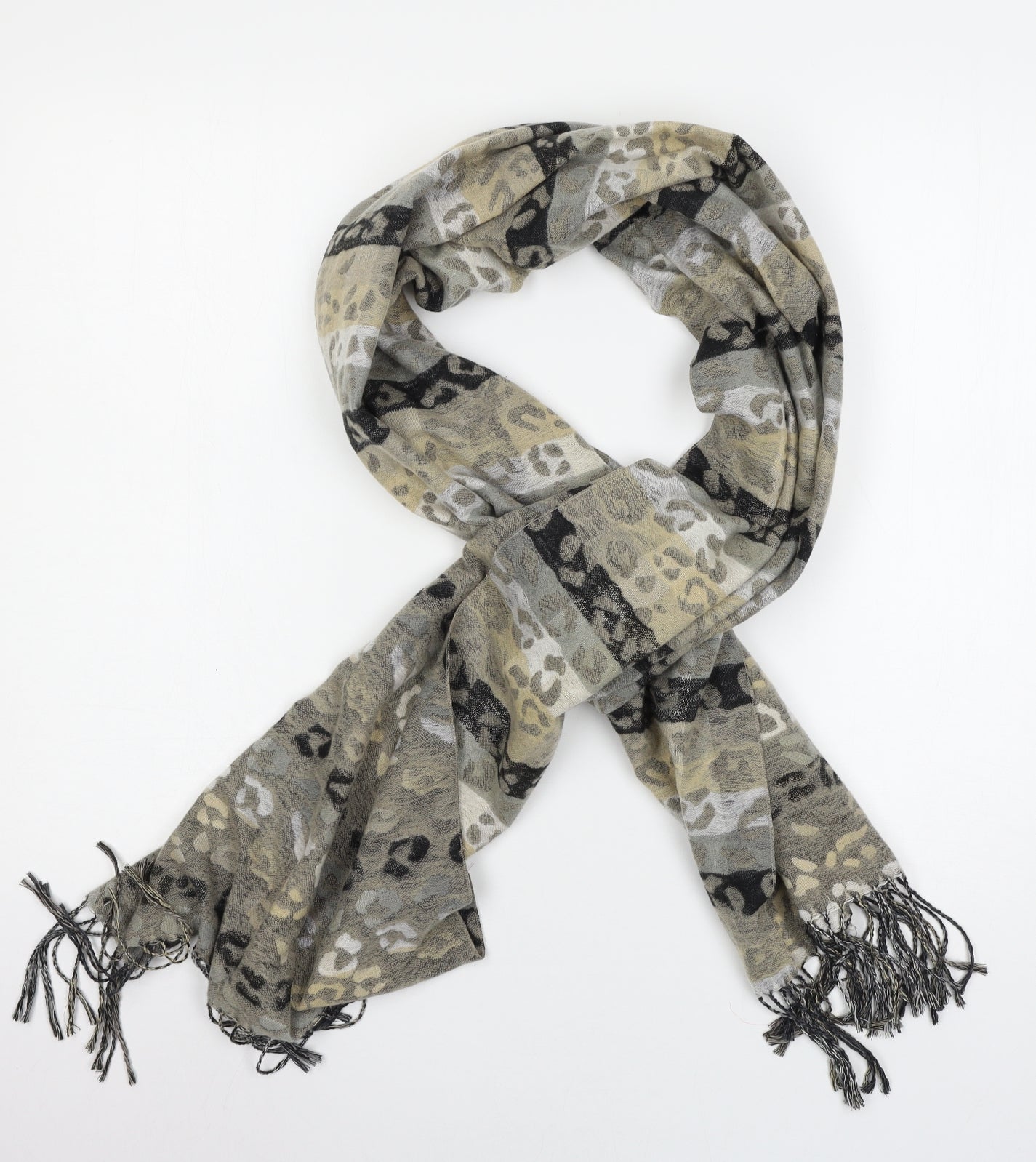 Preworn Womens Multicoloured Animal Print Knit  Scarf