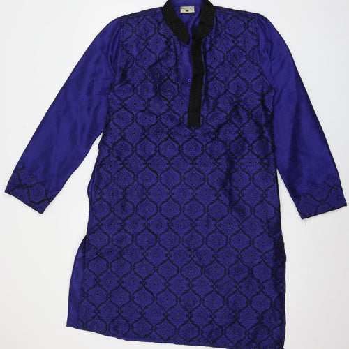 Khushaal Womens Blue   Basic Blouse Size 12