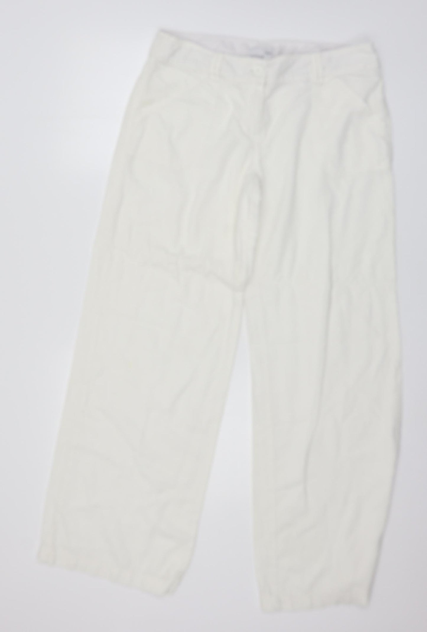 NEXT Womens White   Trousers  Size 14 L31 in