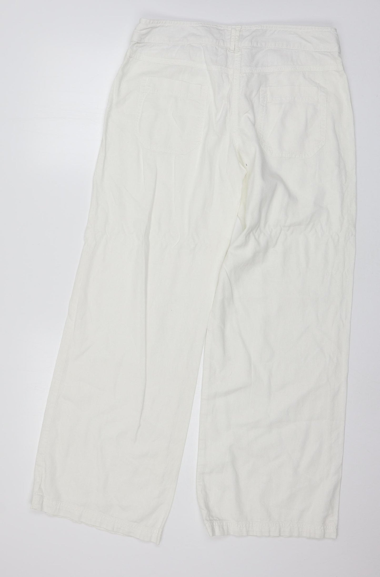NEXT Womens White   Trousers  Size 14 L31 in