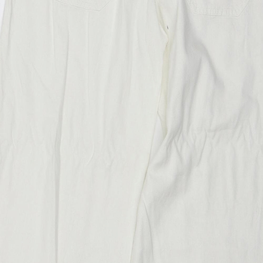 NEXT Womens White   Trousers  Size 14 L31 in