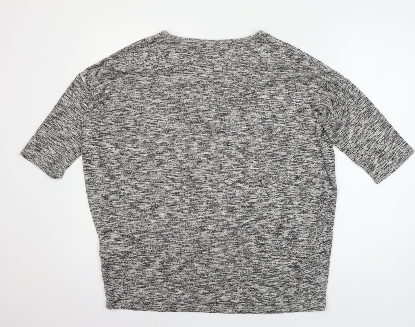 New Look Womens Grey  Knit Basic T-Shirt Size M