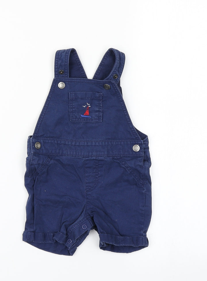 M&S Boys Blue   Dungaree One-Piece Size 3-6 Months
