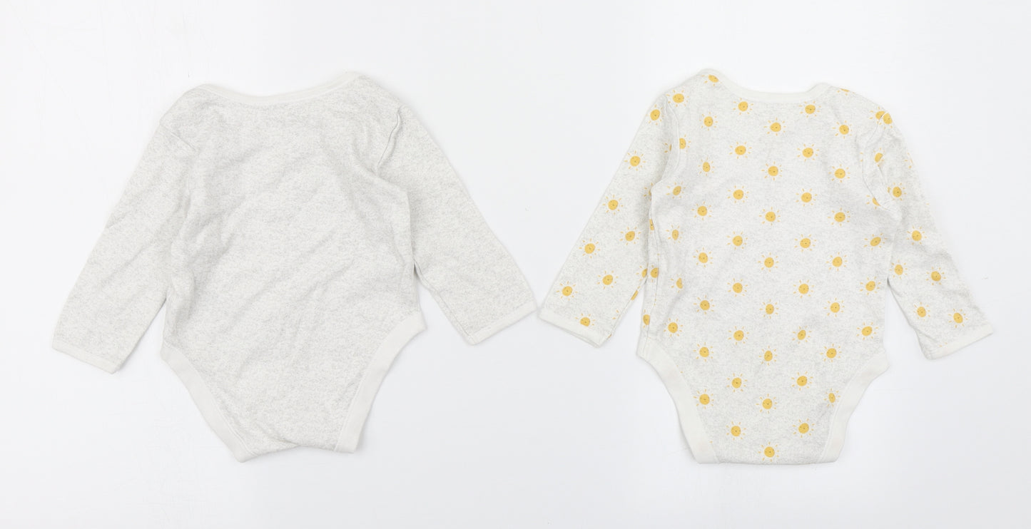 Primark Baby Grey Spotted  Romper One-Piece Size 9-12 Months
