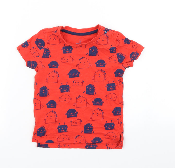 Mothercare Boys Red   Basic T-Shirt Size 12-18 Months