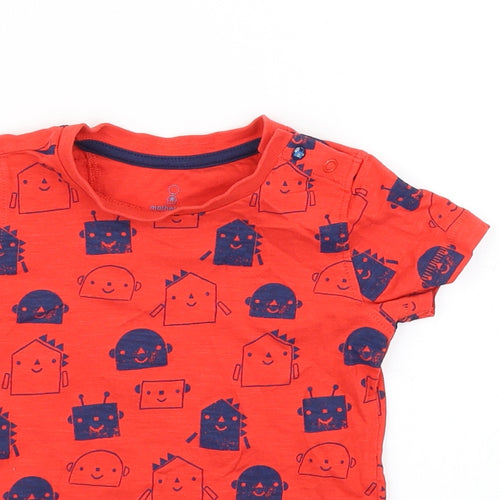 Mothercare Boys Red   Basic T-Shirt Size 12-18 Months
