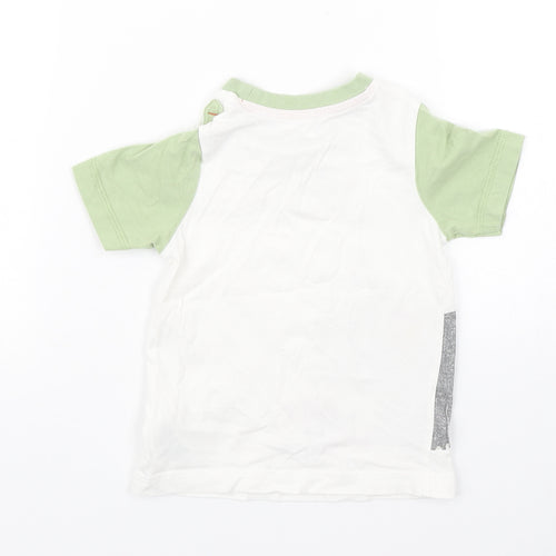 Mothercare Boys Green Colourblock  Basic T-Shirt Size 12-18 Months
