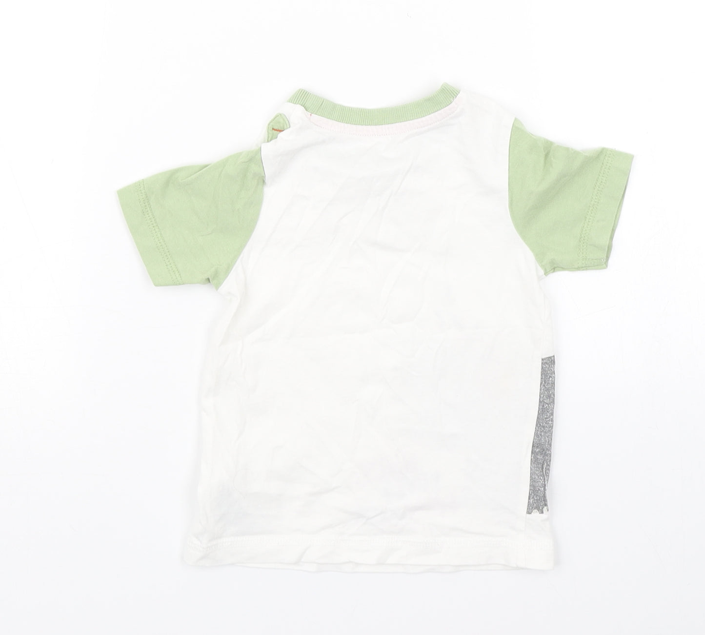 Mothercare Boys Green Colourblock  Basic T-Shirt Size 12-18 Months
