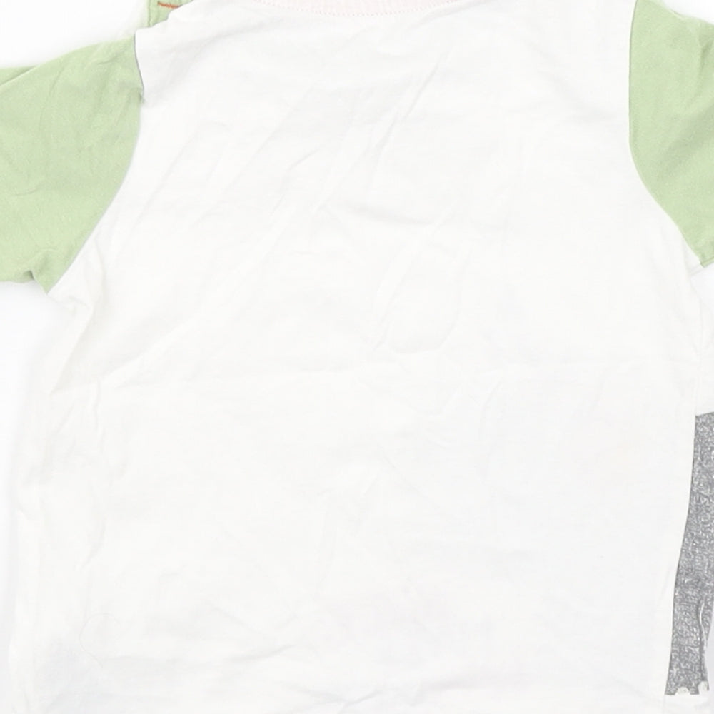 Mothercare Boys Green Colourblock  Basic T-Shirt Size 12-18 Months