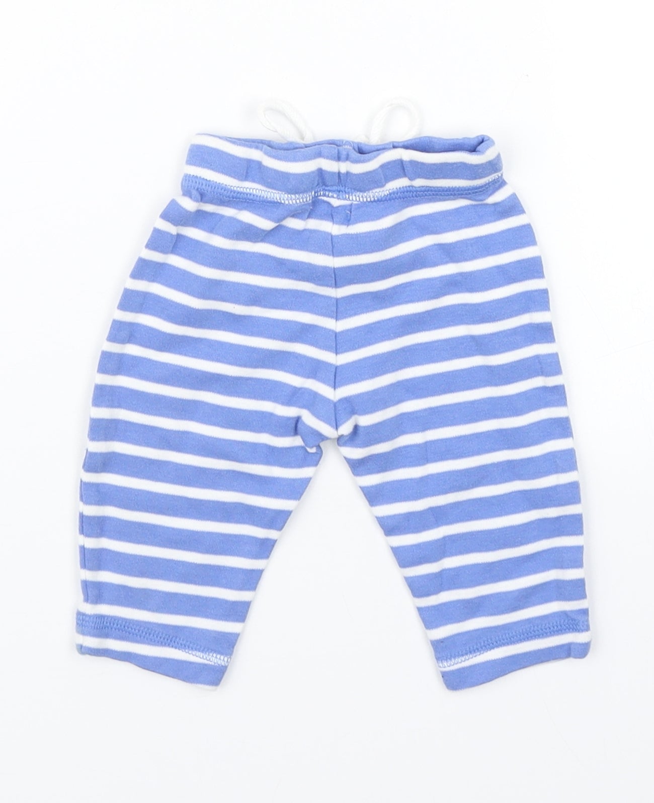 John Lewis Boys Blue Striped  Jogger Trousers Size 0-3 Months