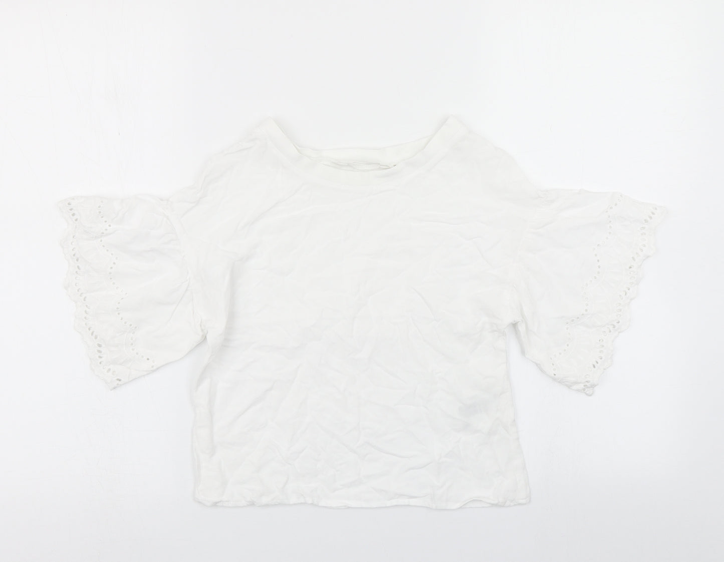 H&M Girls White   Basic T-Shirt Size 11 Years