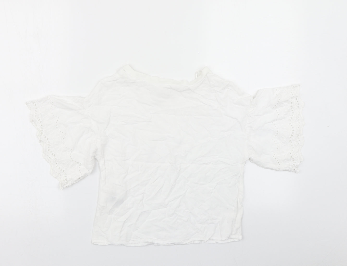 H&M Girls White   Basic T-Shirt Size 11 Years