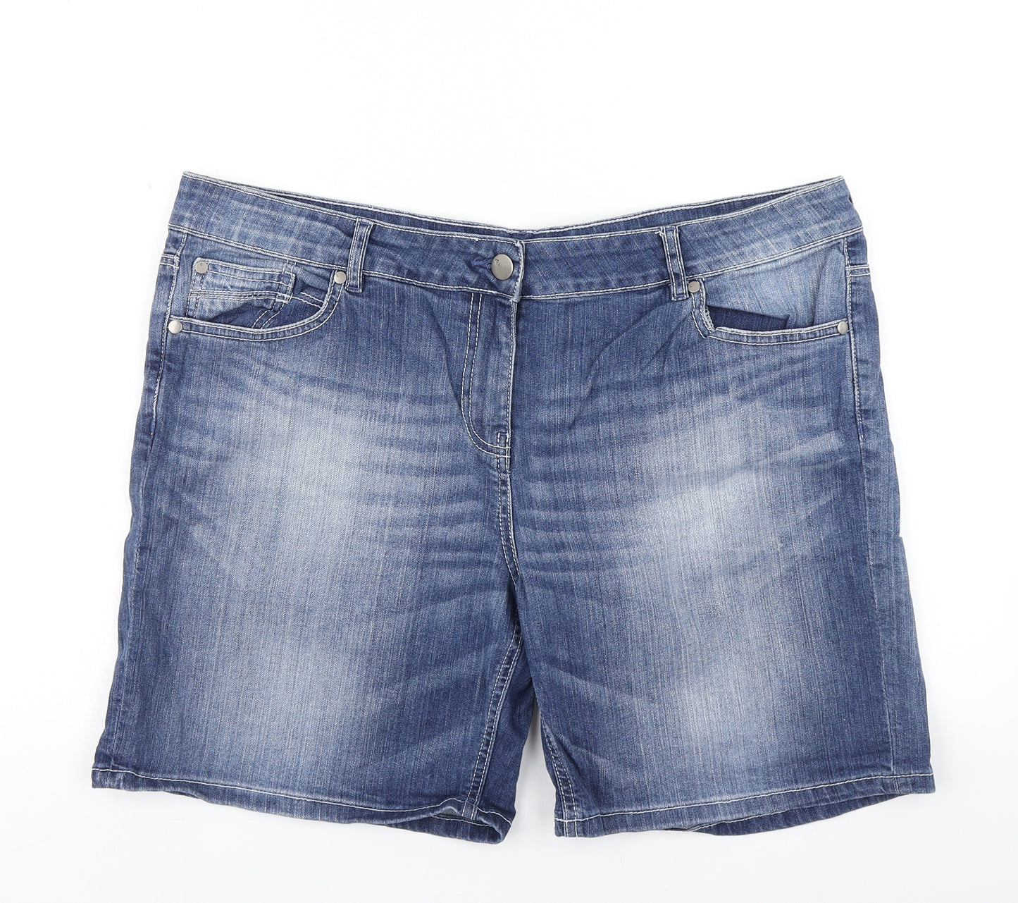 TU Womens Blue  Denim Boyfriend Shorts Size 6