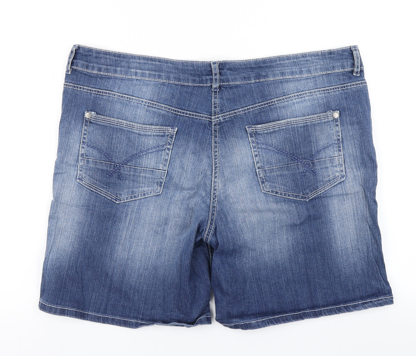 TU Womens Blue  Denim Boyfriend Shorts Size 6