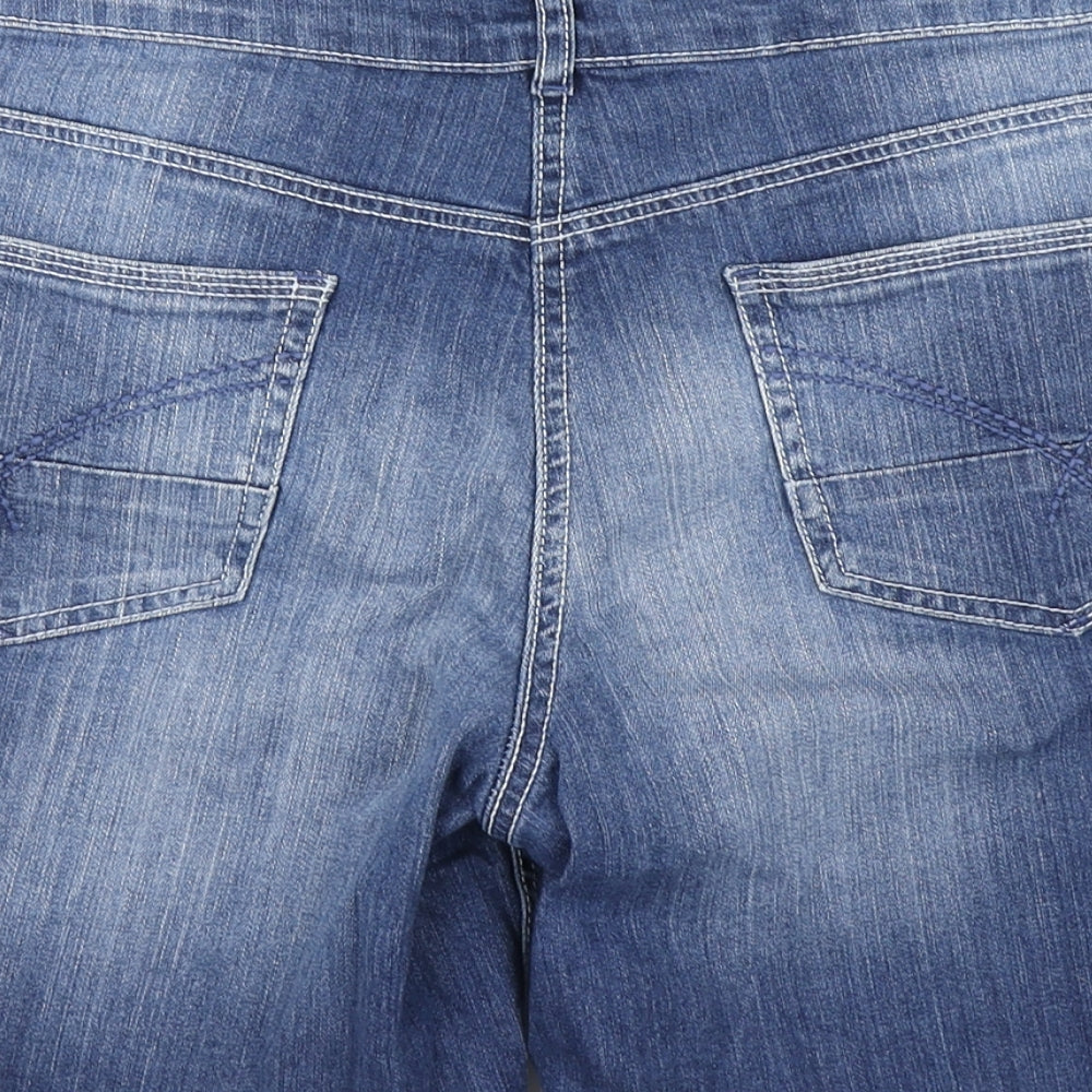TU Womens Blue  Denim Boyfriend Shorts Size 6