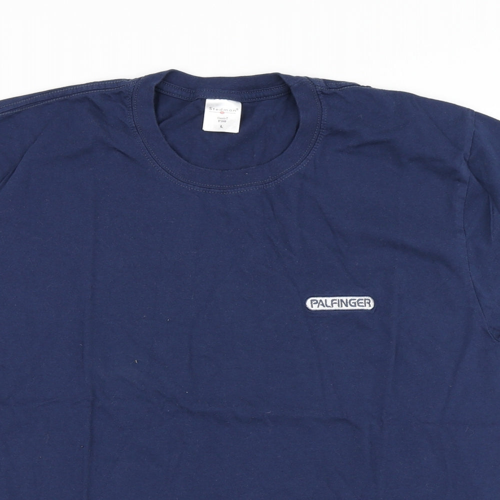 Stedman Mens Blue    T-Shirt Size L