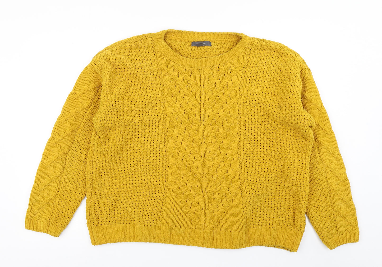 Primark Womens Yellow  Knit Pullover Jumper Size L