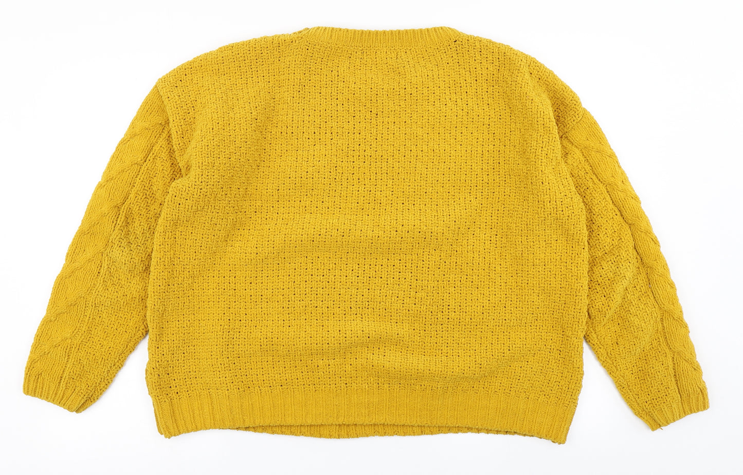 Primark Womens Yellow  Knit Pullover Jumper Size L
