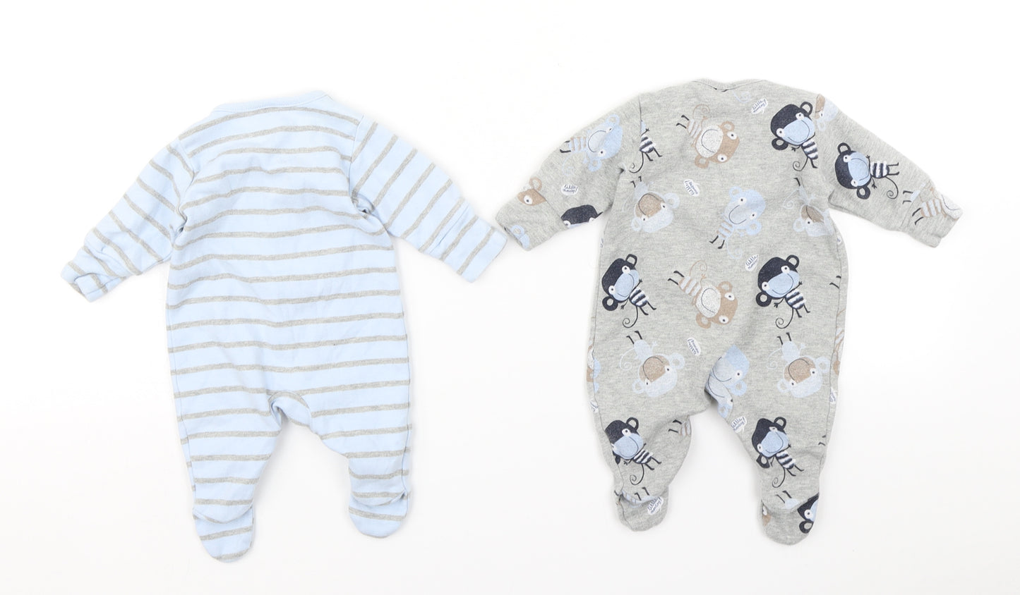 NEXT Boys Blue Striped  Babygrow One-Piece Size 0-3 Months