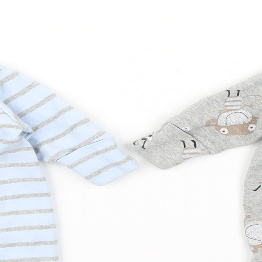 NEXT Boys Blue Striped  Babygrow One-Piece Size 0-3 Months