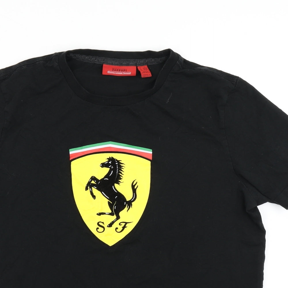 Ferrari Mens Black    T-Shirt Size S