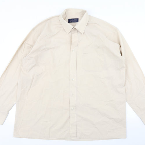 Double TWO Mens Brown    Button-Up Size 17