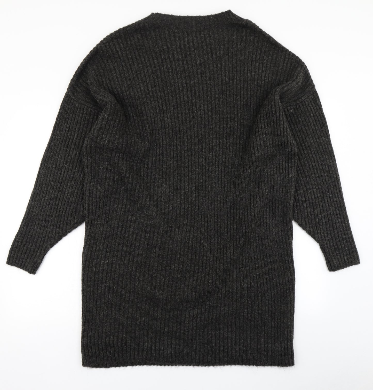 New Look Womens Grey  Knit Jumper Dress  Size L