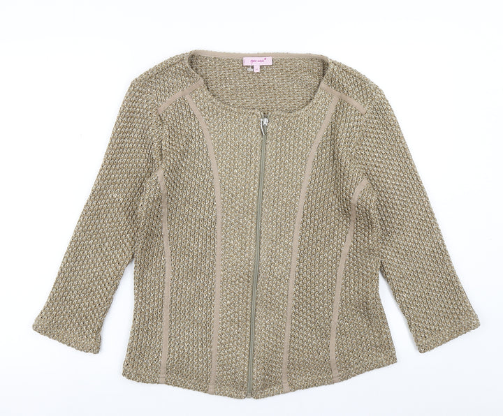 Per Una Womens Brown  Knit Jacket  Size M