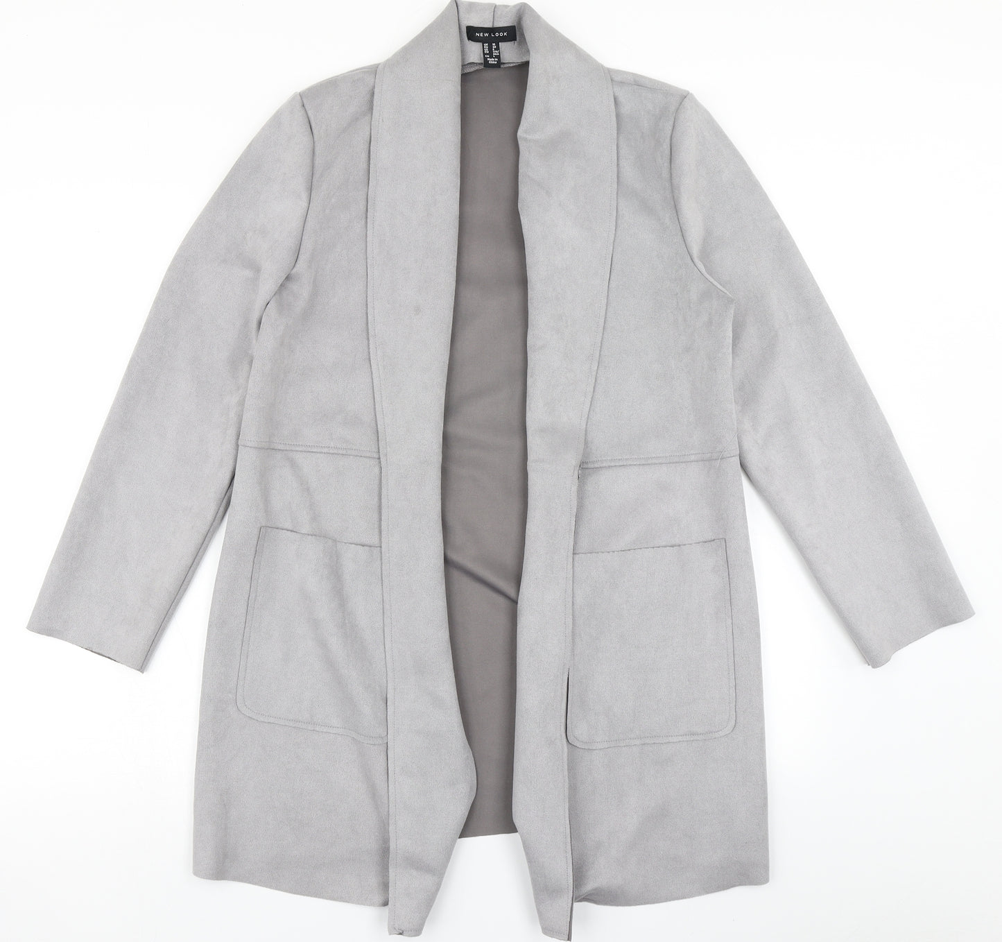 New Look Womens Grey   Overcoat Coat Size 10
