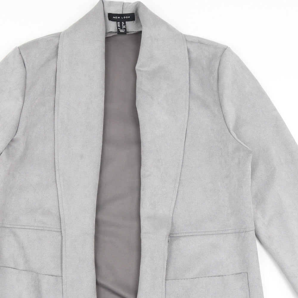 New Look Womens Grey   Overcoat Coat Size 10