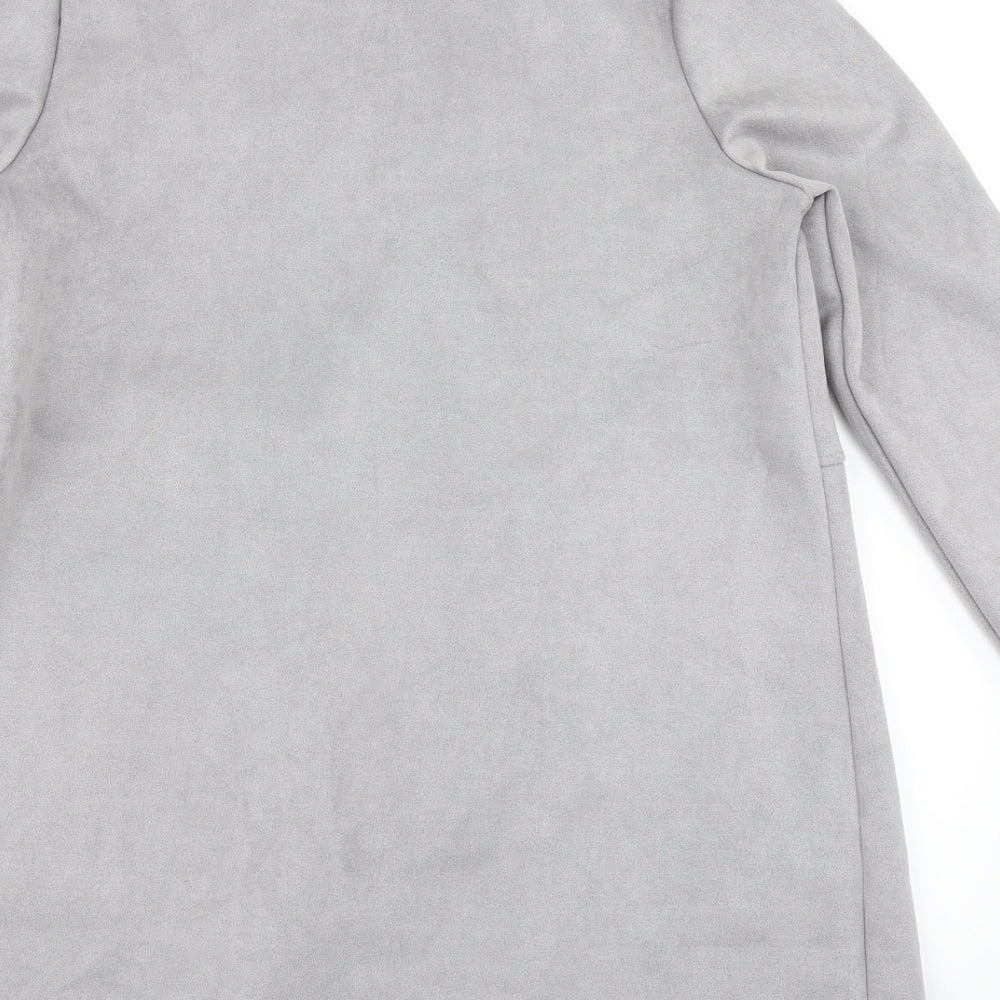 New Look Womens Grey   Overcoat Coat Size 10