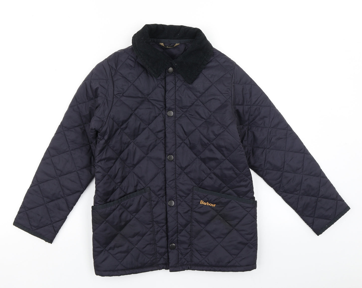 Barbour Womens Blue Argyle/Diamond  Pea Coat Jacket Size S