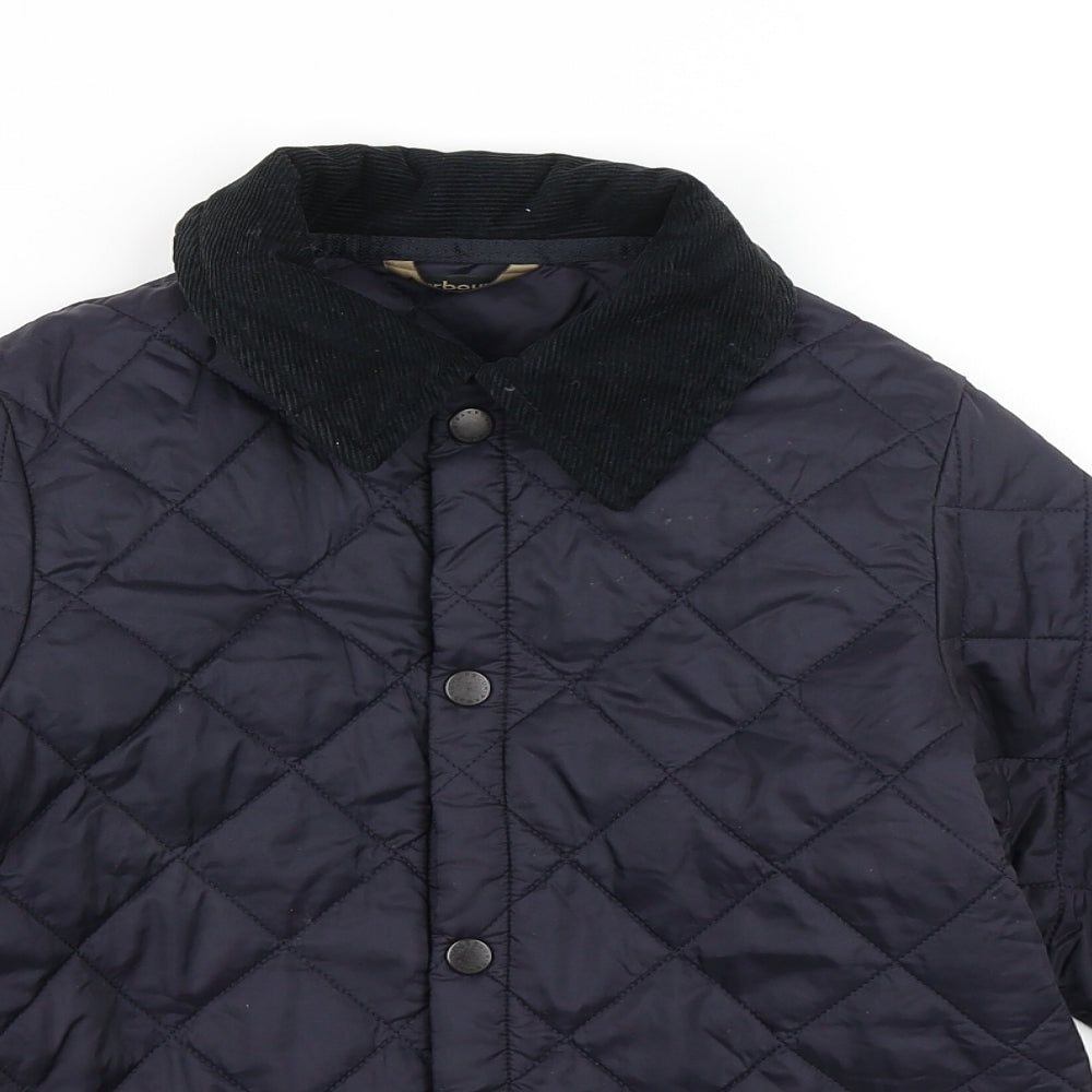 Barbour Womens Blue Argyle/Diamond  Pea Coat Jacket Size S