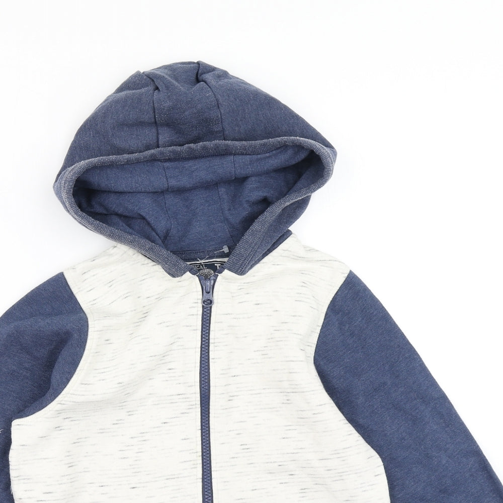 TU Boys Blue Colourblock  Full Zip Hoodie Size 9 Years