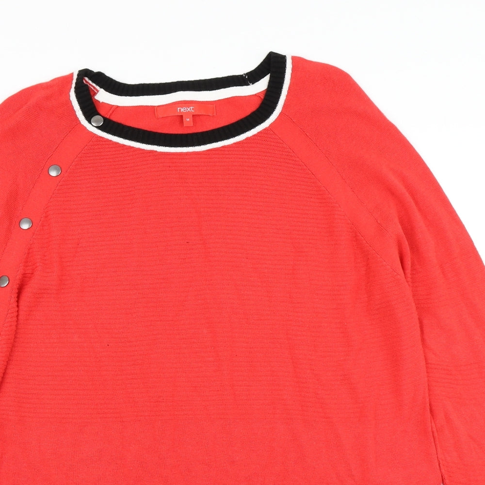 NEXT Womens Red  Knit Pullover Jumper Size 14