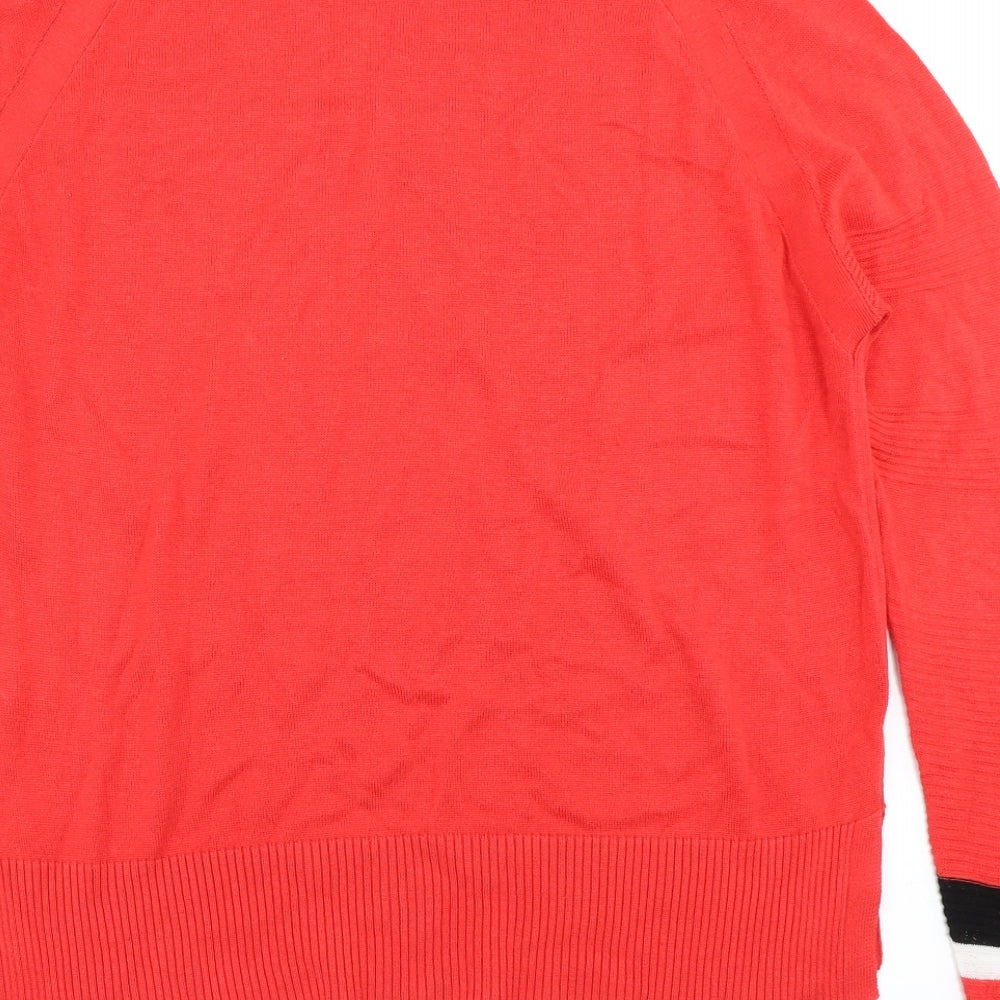 NEXT Womens Red  Knit Pullover Jumper Size 14