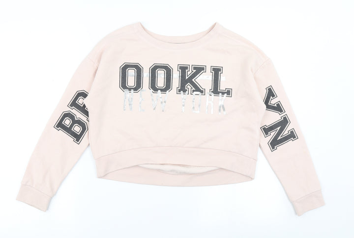 915 Generation Girls Pink   Pullover Sweatshirt Size 10-11 Years  - Cropped