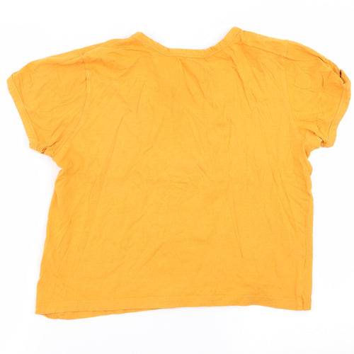 messy bun just chillin Girls Yellow   Basic T-Shirt Size M