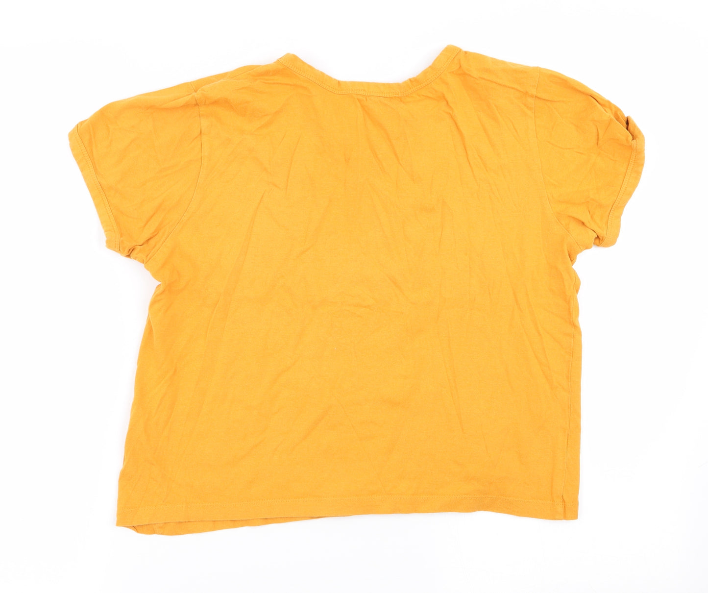 messy bun just chillin Girls Yellow   Basic T-Shirt Size M