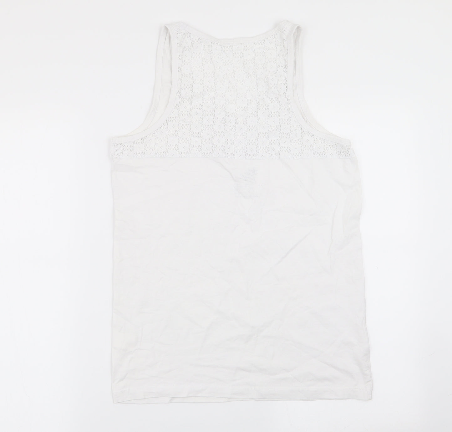 love to lounge Womens White Geometric  Top Pyjama Top Size 14