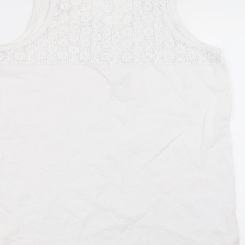 love to lounge Womens White Geometric  Top Pyjama Top Size 14