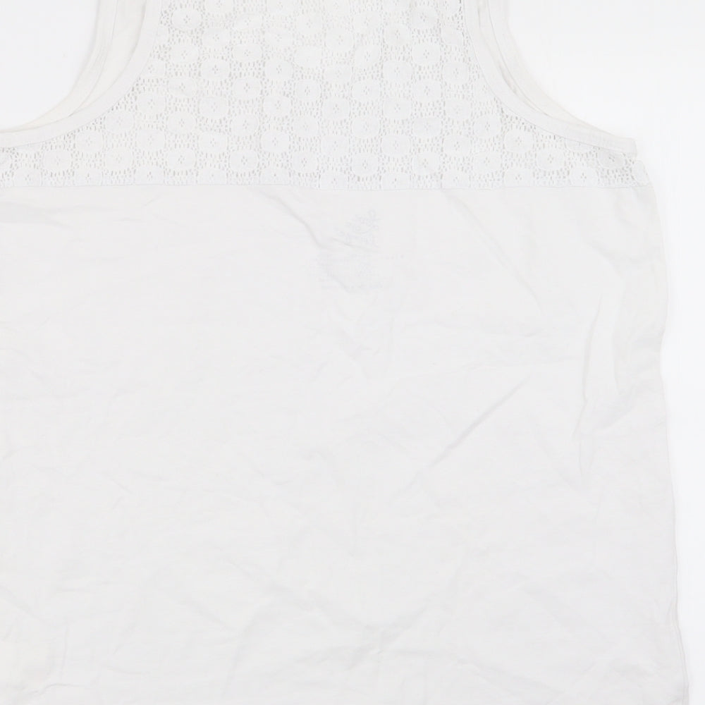love to lounge Womens White Geometric  Top Pyjama Top Size 14