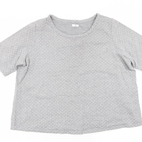 River Island Womens Grey Polka Dot  Top Pyjama Top Size 12