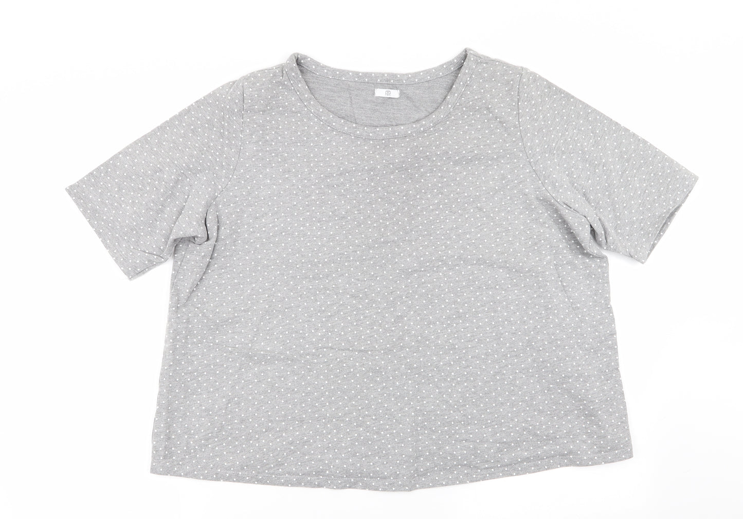 River Island Womens Grey Polka Dot  Top Pyjama Top Size 12