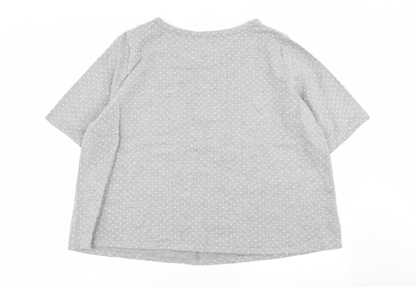 River Island Womens Grey Polka Dot  Top Pyjama Top Size 12