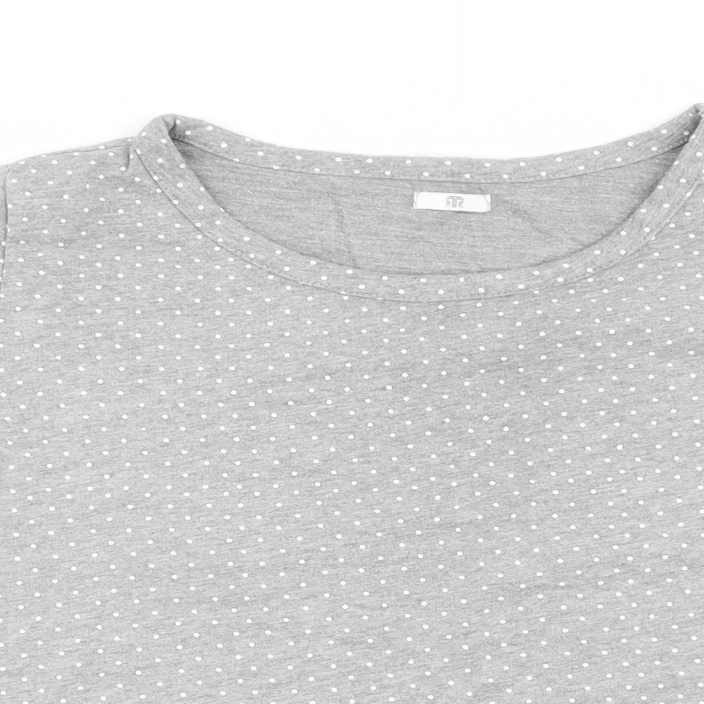 River Island Womens Grey Polka Dot  Top Pyjama Top Size 12