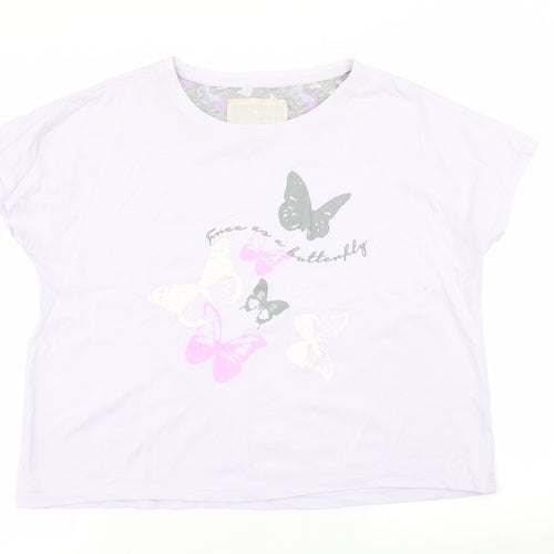 Matalan Womens Purple Solid  Top Pyjama Top Size 12