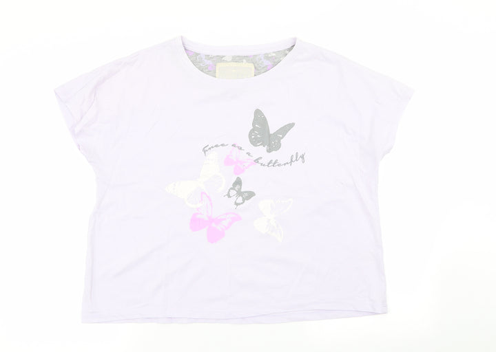 Matalan Womens Purple Solid  Top Pyjama Top Size 12