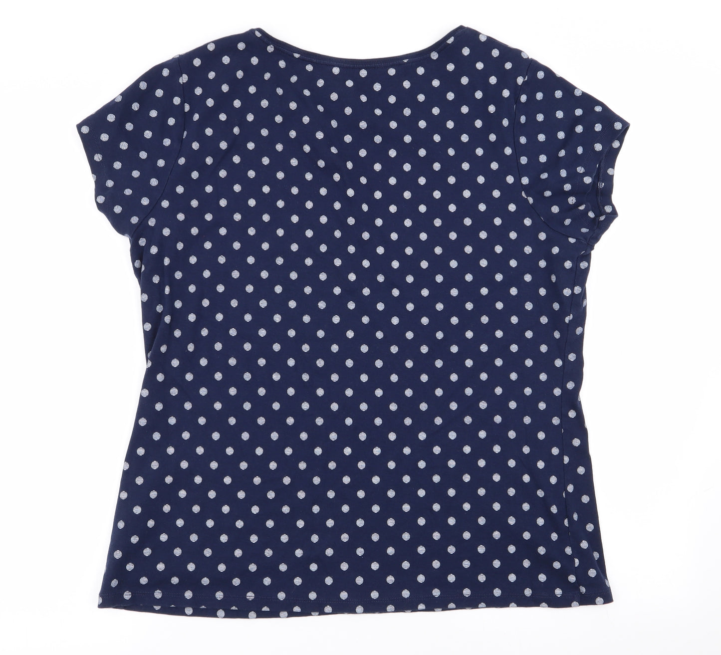 Papaya Womens Blue Polka Dot  Basic T-Shirt Size 20